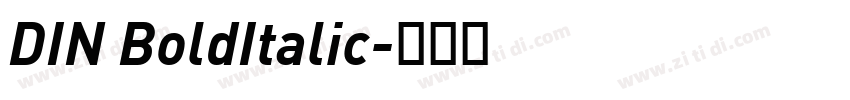 DIN BoldItalic字体转换